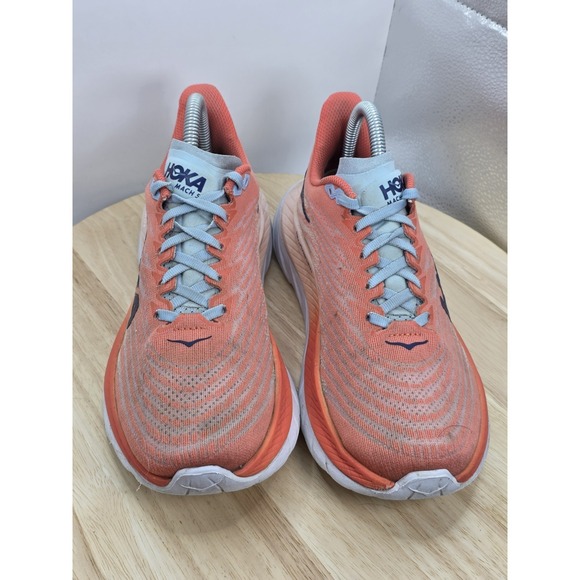 Women's Size 7B - Hoka One One Mach 5 Running Shoes Camellia/Peach Parfait - Picture 4 of 9